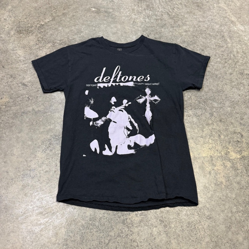 Gildan T-Shirt Mens M Black Deftones Saturday Night Wrist Graphic Band Tee